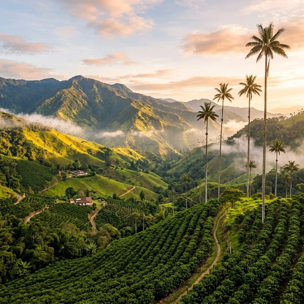 Bello Paisaje Cafetero de la Cordillera del Quindío
