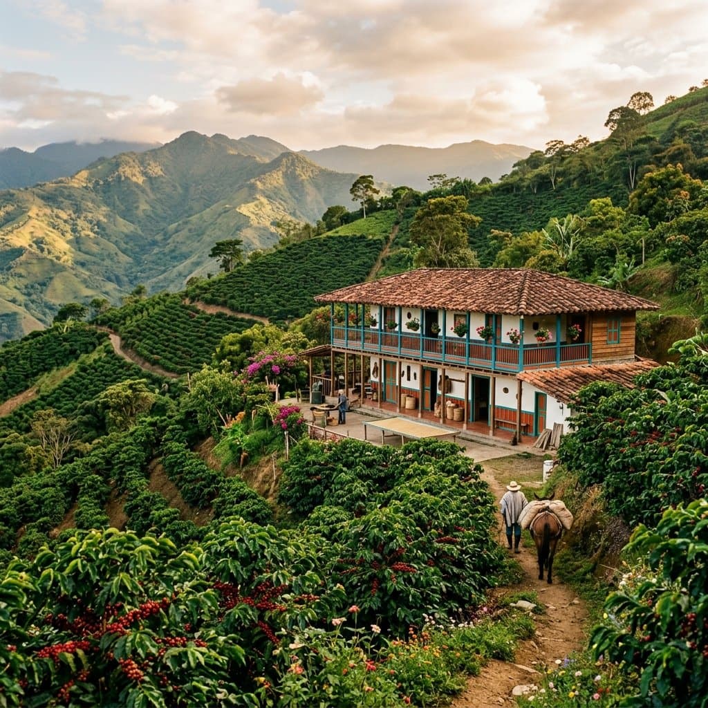Cafetal en montaña
